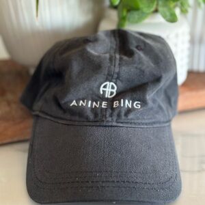 Anine Bing Charcoal baseball Cap